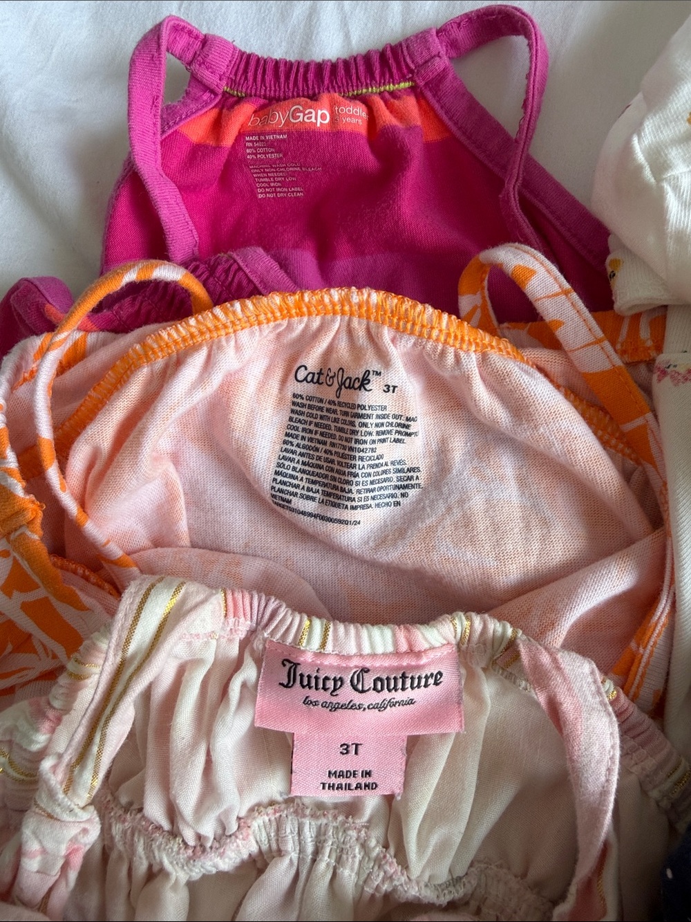 GAP Girls Mixed Colors Dress Lot - Orange, Pink, Navy, Cream, White size 3T - Picture 9 of 9